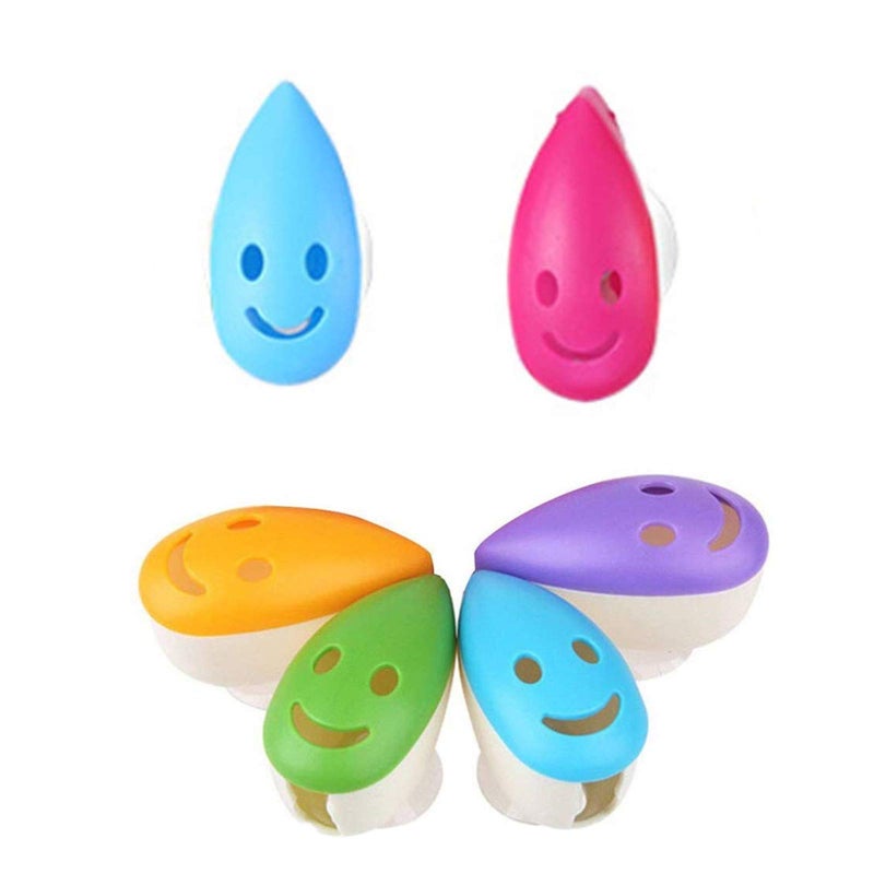 VADOO 6Pcs Toothbrush Head Cover Cap Suction Cup Toothbrush Case Portable Toothbrush Protector Holder (Random Color) - Image 2